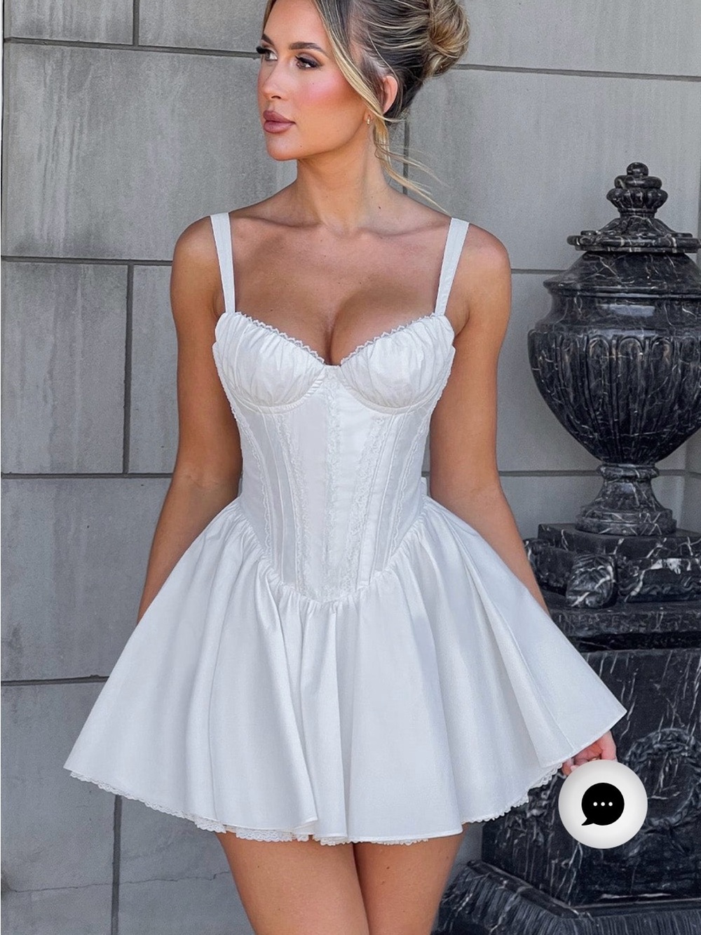 Babyboo White Corset Mini Dress